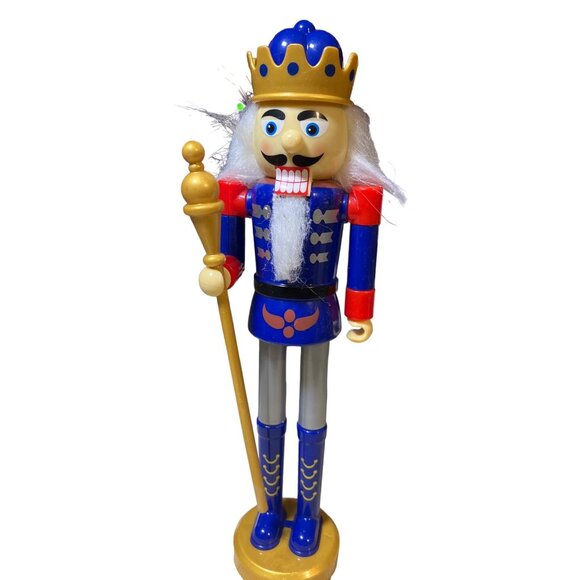 Greenbrier Plastic Christmas Nutcracker Soldier in Blue and Red - Picture 1 of 11